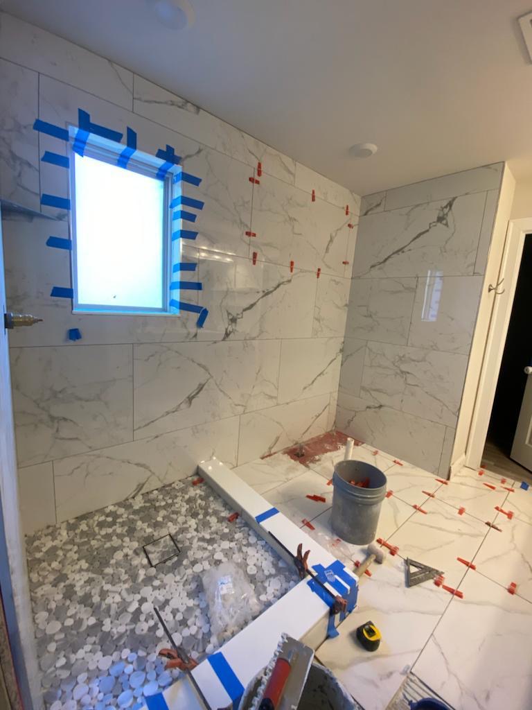 Detailed tile mosaic floor work