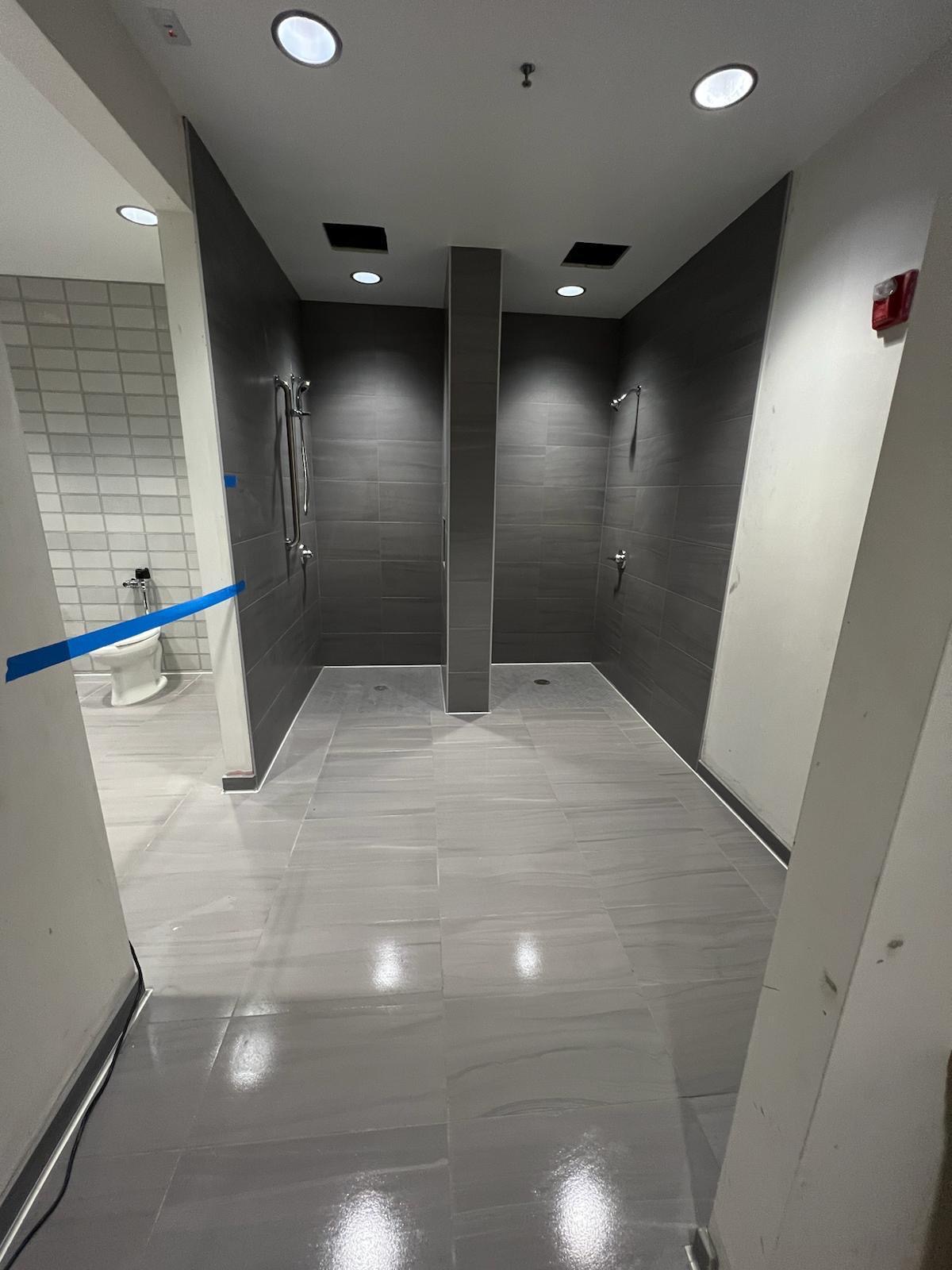 Luxury bathroom tile with marble pattern