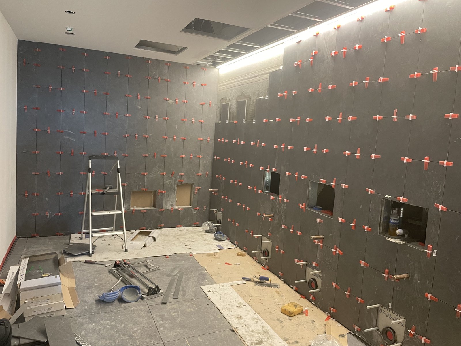 Modern tile installation with premium materials